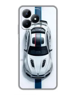 Чехол для Realme Note 50 с картинкой «Вид сверху — BMW M»