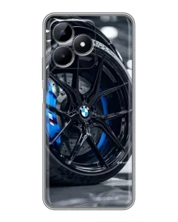 Чехол для Realme Note 50 с картинкой «Колесо BMW вблизи»