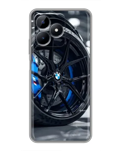 Чехол для Realme Note 50 с картинкой «Колесо BMW вблизи»