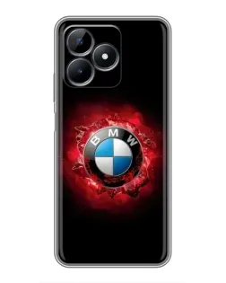 Чехол для Realme Note 50 с картинкой «Логотип BMW — вспышка»