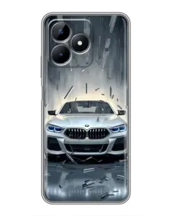 Чехол для Realme Note 50 с картинкой «BMW в свете фар»