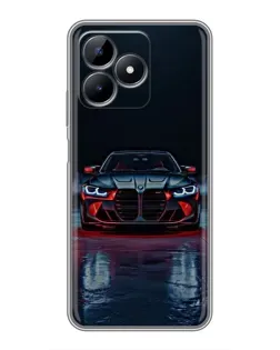 Чехол для Realme Note 50 с картинкой «BMW на мокрой дороге»