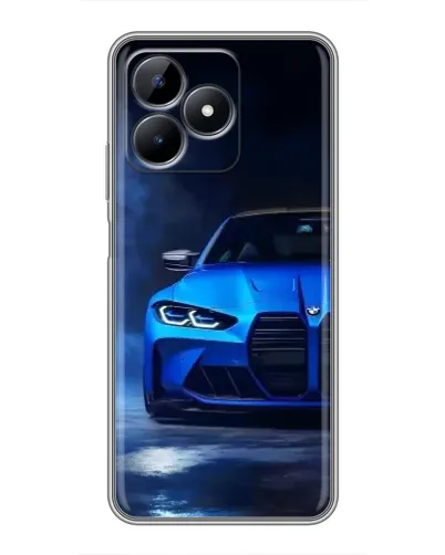 Чехол для Realme Note 50 с картинкой «Голубая BMW M4»