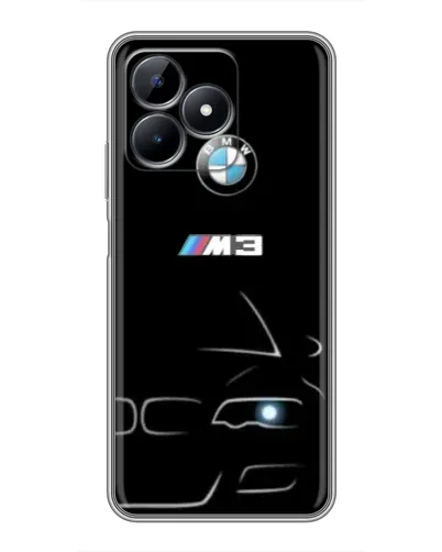 Чехол для Realme Note 50 с картинкой «Минималистичный принт BMW M3»
