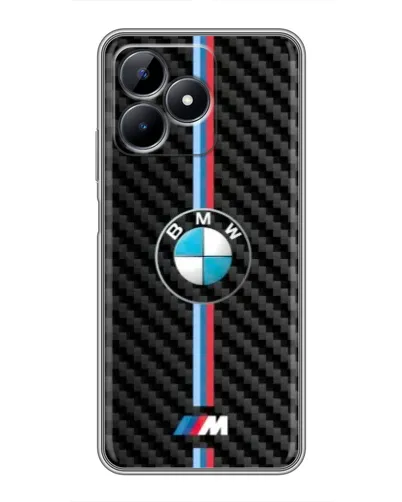 Чехол для Realme Note 50 с картинкой «Эмблема BMW и карбон»