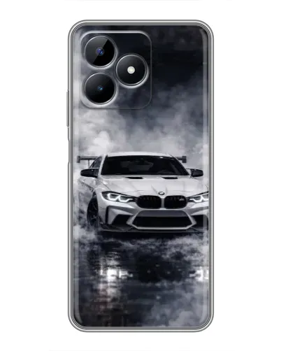 Чехол для Realme Note 50 с картинкой «BMW сквозь туман»