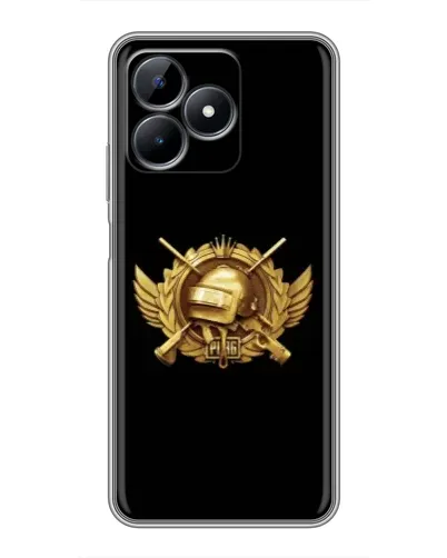 Чехол для Realme Note 50 с картинкой «PUBG — оранжевый градиент»