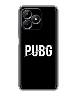 Чехол для Realme Note 50 с картинкой «PUBG — белый логотип»