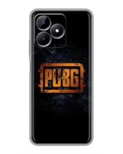 Чехол для Realme Note 50 с картинкой «PUBG — золотой логотип»