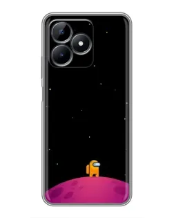 Чехол для Realme Note 50 с картинкой «Одинокий герой на планете»