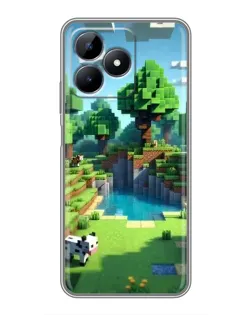 Чехол для Realme Note 50 с картинкой «Minecraft летний день»