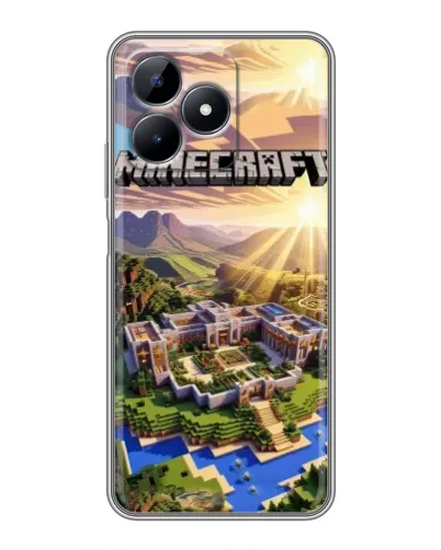 Чехол для Realme Note 50 с картинкой «Minecraft панорама»