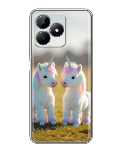 Чохол для Realme Note 50 з картинкою «Пара єдинорогів»