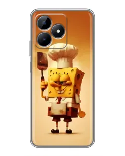 Чохол для Realme Note 50 з картинкою «Губка Боб кухар»