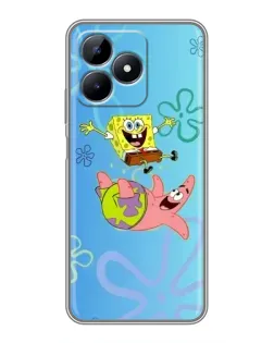 Чохол для Realme Note 50 з картинкою «Спанч Боб та Патрік»