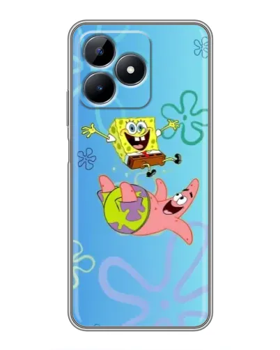 Чохол для Realme Note 50 з картинкою «Спанч Боб та Патрік»