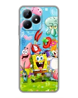 Чехол для Realme Note 50 с картинкой «Губка Боб и друзья» Чехол для Realme Note 50 с картинкой «Губка Боб и друзья»