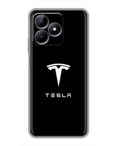 Чехол для Realme Note 50 с картинкой «Tesla White Logo»