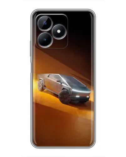 Чехол для Realme Note 50 с картинкой «Cybertruck в пустыне»