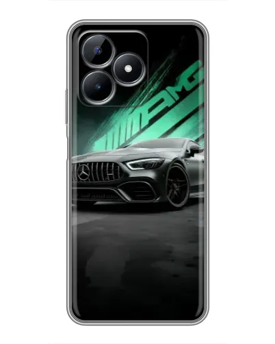 Чехол для Realme Note 50 с картинкой «Темный Mercedes AMG»