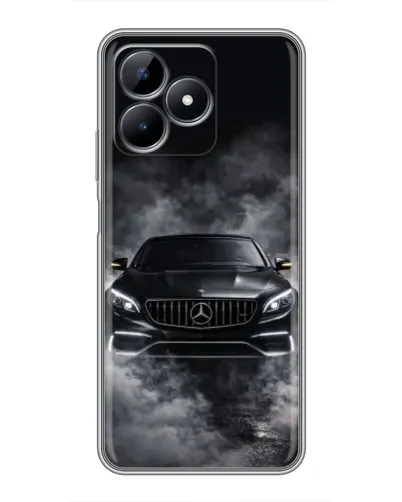Чехол для Realme Note 50 с картинкой «Mercedes в дыму»