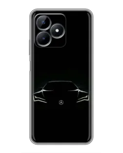 Чехол для Realme Note 50 с картинкой «Mercedes — силуэт авто» Чехол для Realme Note 50 с картинкой «Mercedes — силуэт авто»