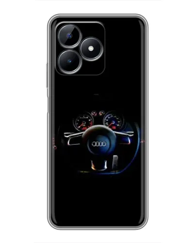 Чехол для Realme Note 50 с картинкой «Салон Audi — руль»