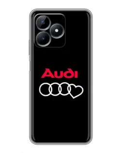 Чехол для Realme Note 50 с картинкой «Логотип Audi Heart»