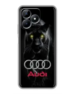 Чехол для Realme Note 50 с картинкой «Пантера и Audi»