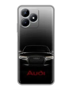 Чехол для Realme Note 50 с картинкой «Audi — градиентный контур»