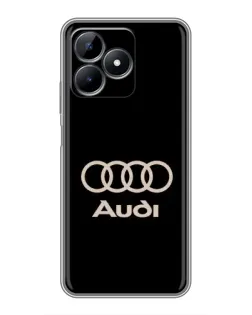 Чехол для Realme Note 50 с картинкой «Audi — золотой логотип»