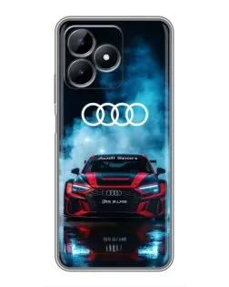 Чехол для Realme Note 50 с картинкой «Audi Sport — неон»