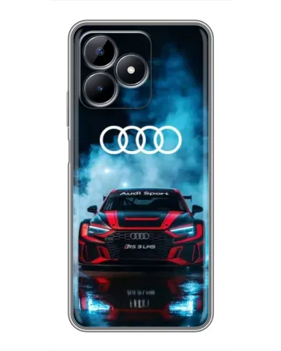 Чехол для Realme Note 50 с картинкой «Audi Sport — неон»