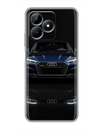 Чехол для Realme Note 50 с картинкой «Audi — ночное отражение»