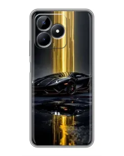 Чехол для Realme Note 50 с картинкой «Ночной Lamborghini драйв»