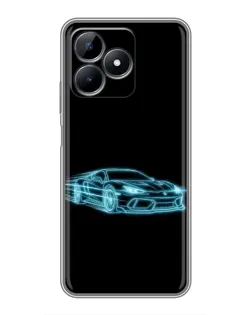Чехол для Realme Note 50 с картинкой «Неоновый контур Lamborghini» Чехол для Realme Note 50 с картинкой «Неоновый контур Lamborghini»