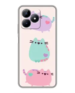 Чохол для Realme Note 50 з картинкою «Pusheen тріо»