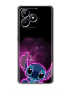 Чехол для Realme Note 50 с картинкой «Неоновый Stitch»