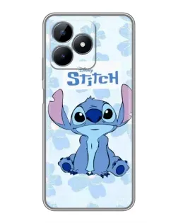 Чехол для Realme Note 50 с картинкой «Stitch среди цветов»