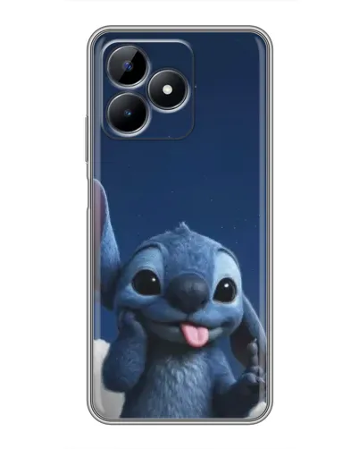 Чехол для Realme Note 50 с картинкой «Стич в облаках»