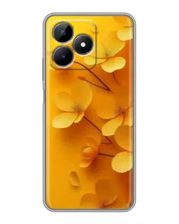 Чехол для Realme Note 50 с картинкой «Золотые лепестки»