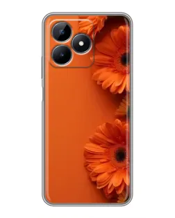 Чехол для Realme Note 50 с картинкой «Оранжевые герберы»