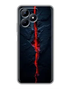 Чохол для Realme Note 50 з картинкою «Червона лавова тріщина»