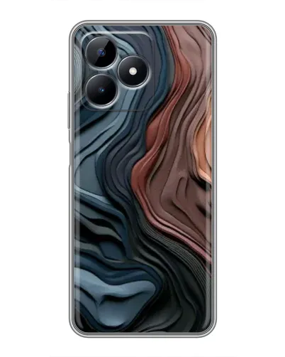 Чохол для Realme Note 50 з картинкою «Кольорові хвилі каньйону»