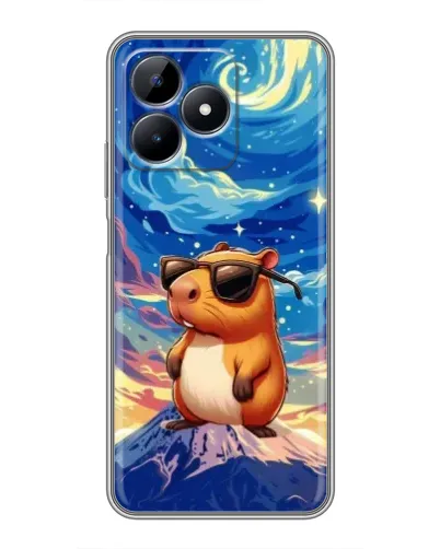 Чехол для Realme Note 50 с картинкой «Капибара Ван Гога»
