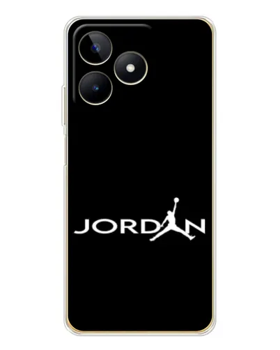 Чехол для Realme Note 60 с картинкой «Jordan White Logo»
