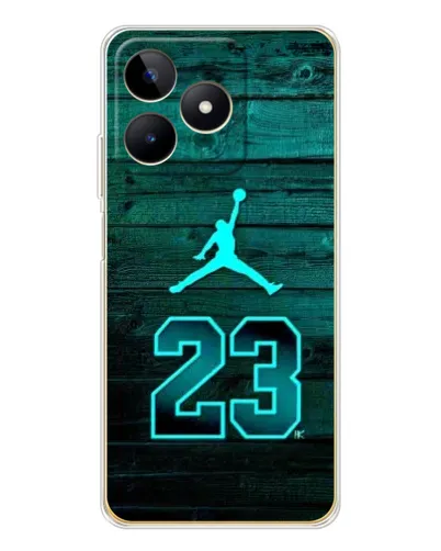 Чехол для Realme Note 60 с картинкой «Jordan Cyan 23»