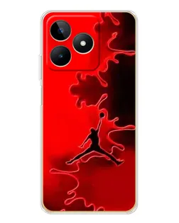 Чехол для Realme Note 60 с картинкой «Jordan Red Smoke»