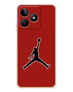Чехол для Realme Note 60 с картинкой «Jordan Red Back»