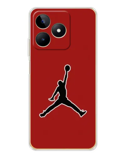 Чехол для Realme Note 60 с картинкой «Jordan Red Back»